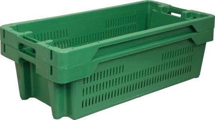 Ящик рыбный 800х400х225 перфорированный зеленый Ящик рыбный 800х400х225 перфорированный зеленый