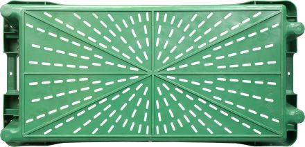 Ящик рыбный 800х400х225 перфорированный зеленый Ящик рыбный 800х400х225 перфорированный зеленый