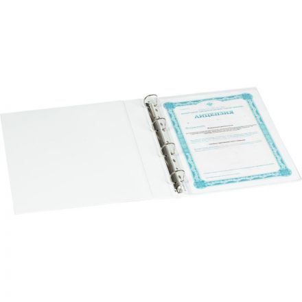 Папка на 4-х кольцах Attache Панорама 40 мм белая до 250 листов