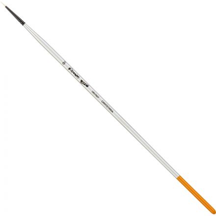 Кисть художественная Комус Арт синтетика жесткая, кругл.,№00, длинная ручка Кисть художественная Комус Арт синтетика жесткая, кругл.,№00, длинная ручка