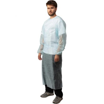 Халат ЕВРО н/с, рукав рез, дл.140 см, р.52-54 пл.25, 5шт/уп Инмедиз