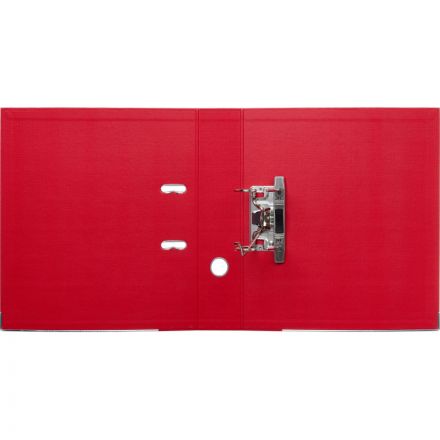 Папка-регистратор Комус Стандарт 75мм  красная, ПБП2, карм.кор., мет.уг