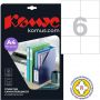 Этикетки самоклеящиеся Promega label (Комус) 105х99 мм 6 штук на листе белые (100 листов в упаковке)