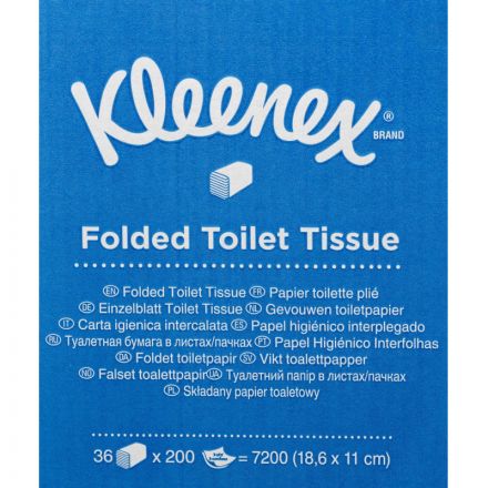 Бумага туалетная листовая Kimberly Clark Kleenex 2-слойная 36 пачек по 200 листов (артикул производителя 8408) Бумага туалетная листовая Kimberly Clark Kleenex 2-слойная 36 пачек по 200 листов (артикул производителя 8408)