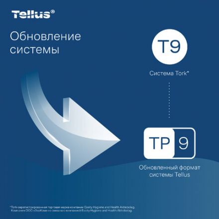 Бумага туалетная 130 м, Tellus/TORK (Система T9) SmartOne, ADVANCED, КОМПЛЕКТ 12 рулонов, 2-слойная, белая, 472261