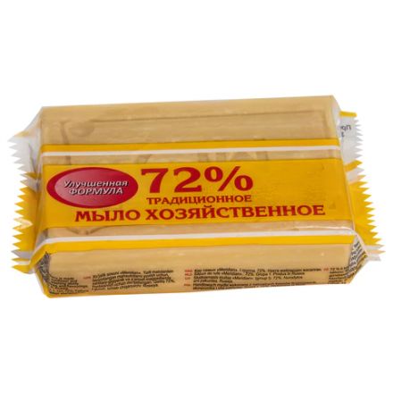 Мыло хозяйственное 72%, 150 г (Меридиан) "Традиционное", в упаковке Мыло хозяйственное 72%, 150 г (Меридиан) "Традиционное", в упаковке