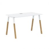 Стол FST 1167 Белый премиум/Белый-Бук 1180х670х733 FORTA Стол FST 1167 Белый премиум/Белый-Бук 1180х670х733 FORTA