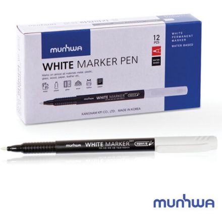 Маркер перманентный БЕЛЫЙ 1 мм, MUNHWA, WPM-05 Маркер перманентный БЕЛЫЙ 1 мм, MUNHWA, WPM-05