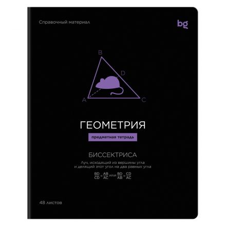 Тетрадь предметная 48л., BG "Формула предмета" - Геометрия, выб. лак Тетрадь предметная 48л., BG "Формула предмета" - Геометрия, выб. лак