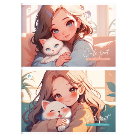 Альбом для рисования 20л., А4, на скрепке BG "Cute pet" Альбом для рисования 20л., А4, на скрепке BG "Cute pet"