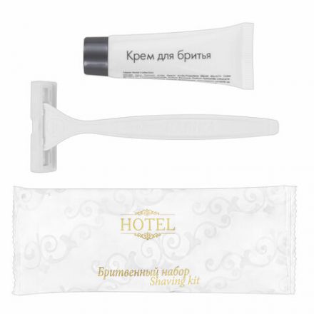 Бритвенный набор КОМПЛЕКТ 200 шт., HOTEL (крем для бритья + станок), саше, флоупак, 2000121/1 Бритвенный набор КОМПЛЕКТ 200 шт., HOTEL (крем для бритья + станок), саше, флоупак, 2000121/1