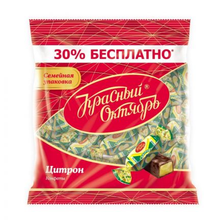 Конфеты шоколадные Красный Октябрь Цитрон, 350г