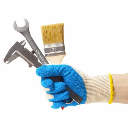 Перчатки защитные трикотажные со всп.покрытием из нитрл.латекса р.8 Перчатки защитные трикотажные со всп.покрытием из нитрл.латекса р.8