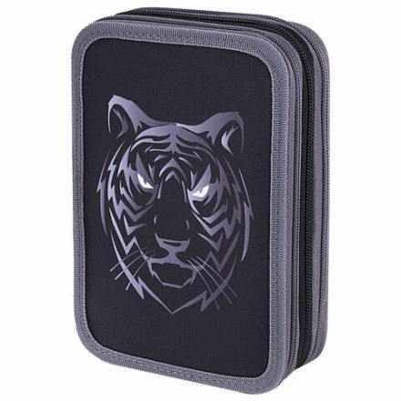 Пенал BRAUBERG, 3 отделения, полиэстер, 21х14 см, "Tiger", 271551 Пенал BRAUBERG, 3 отделения, полиэстер, 21х14 см, "Tiger", 271551