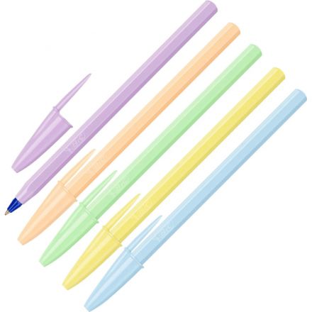 Ручка шариковая неавтомат. BIC Cristal Pastel, 1.0мм, синий, в асс, 302550