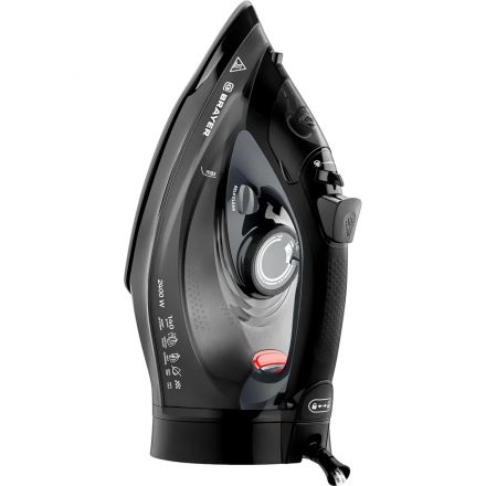 Утюг Brayer 4015BR,2400Вт,керам.140 г/мин,беспровод, 300 мл, черный