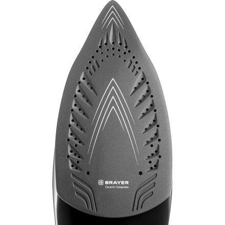 Утюг Brayer 4015BR,2400Вт,керам.140 г/мин,беспровод, 300 мл, черный