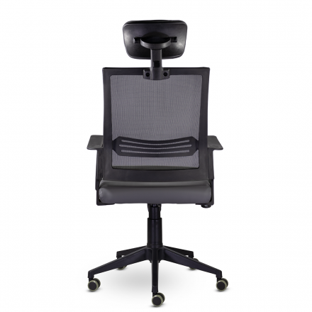 Кресло М-808 Аэро/Aero blackPL пластик Ср S-0422/NET202/S-0422 (темно-серый)