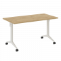 X-Pull Стол складной мобильный X.M-3.7 Тиквуд светлый/Белый металл 1380*720*753