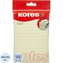 Стикеры Kores 100x150 мм пастельные желтые в линейку (1 блок, 100 листов) Стикеры Kores 100x150 мм пастельные желтые в линейку (1 блок, 100 листов)