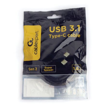 Кабель USB 3.1 Type-C-Type-C, 1,8 м, CABLEXPERT, 5 А, 100 Вт, PD/QC3.0, медь, черный, CCP-USB3.1-CMCM2-1.8M Кабель USB 3.1 Type-C-Type-C, 1,8 м, CABLEXPERT, 5 А, 100 Вт, PD/QC3.0, медь, черный, CCP-USB3.1-CMCM2-1.8M