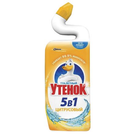 Средство для уборки туалета 500 мл, ТУАЛЕТНЫЙ УТЕНОК "Цитрусовый" Средство для уборки туалета 500 мл, ТУАЛЕТНЫЙ УТЕНОК "Цитрусовый"