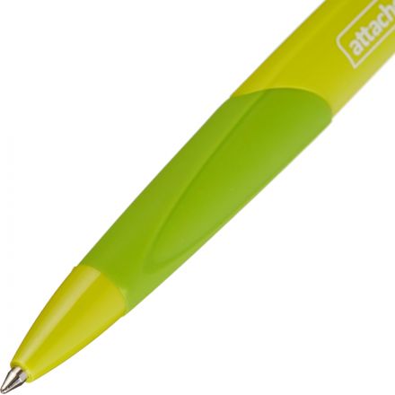 Ручка шариковая автоматическая Attache Sun Flower синяя (зеленый корпус, толщина линии 0.5 мм)