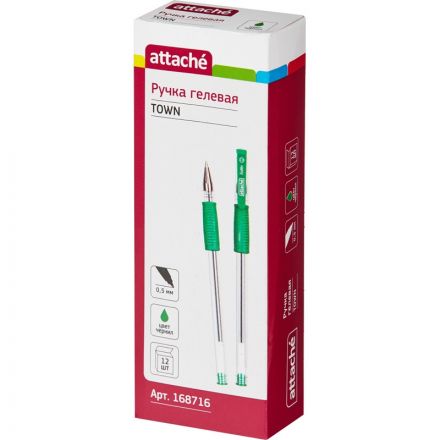Ручка гелевая Attache Town зеленая (толщина линии 0.5 мм) Ручка гелевая Attache Town зеленая (толщина линии 0.5 мм)
