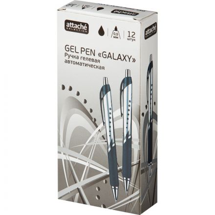 Ручка гелевая автоматическая Attache Selection Galaxy черная (толщина линии 0.5 мм) Ручка гелевая автоматическая Attache Selection Galaxy черная (толщина линии 0.5 мм)