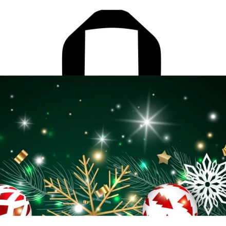 Пакет подарочный пластиковый Нов. мерцание 50х60 НГ(25шт/ уп) арт.н00225520