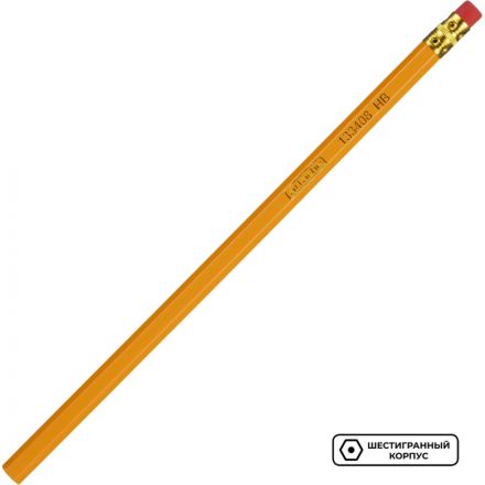 Карандаш чернографитный Attache HB незаточенный с ластиком