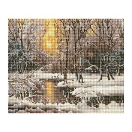 Алмазная мозаика ТРИ СОВЫ "Зима", 40*50см, холст, картонная коробка с пластиковой ручкой Алмазная мозаика ТРИ СОВЫ "Зима", 40*50см, холст, картонная коробка с пластиковой ручкой