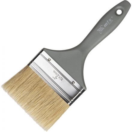 Кисть плоская 100 мм (4) натуральная щетина пластик. ручка Евро MTX 83067 Кисть плоская 100 мм (4) натуральная щетина пластик. ручка Евро MTX 83067