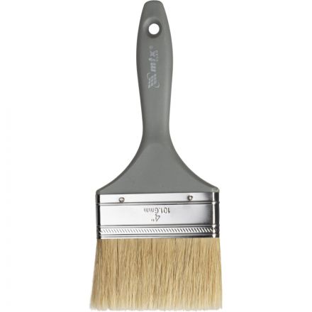 Кисть плоская 100 мм (4) натуральная щетина пластик. ручка Евро MTX 83067 Кисть плоская 100 мм (4) натуральная щетина пластик. ручка Евро MTX 83067