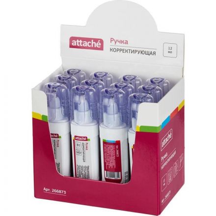 Корректирующий карандаш Attache 12 мл (быстросохнущая основа) Корректирующий карандаш Attache 12 мл (быстросохнущая основа)