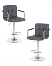 Набор 2 шт Стул барный DOBRIN KRUGER ARM, серый Набор 2 шт Стул барный DOBRIN KRUGER ARM, серый