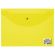 Папка-конверт с кнопкой МАЛОГО ФОРМАТА (240х190 мм), А5, прозрачная, желтая, 0,18 мм, BRAUBERG, 224028