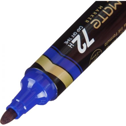 Маркер перманентный двусторонний Deli Mate 1,5/2-6 мм синий EU72-BL Маркер перманентный двусторонний Deli Mate 1,5/2-6 мм синий EU72-BL