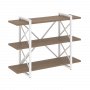 Loft Стеллаж на регулируемых опорах-3 полки VR.L-MST.O-3.8V Дуб аризона/Белый металл 1200*400*910