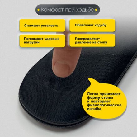 Стельки для обуви с ЭФФЕКТОМ ПАМЯТИ, материал MEMORY FOAM, размер RU 39-44 / EU 40-45, с линиями выреза, SHEGRA (ШЕГРА), 700745 Стельки для обуви с ЭФФЕКТОМ ПАМЯТИ, материал MEMORY FOAM, размер RU 39-44 / EU 40-45, с линиями выреза, SHEGRA (ШЕГРА), 700745