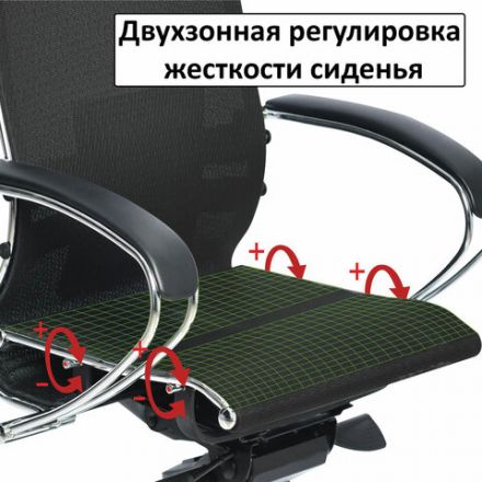 Кресло офисное МЕТТА "К-4-Т" хром, прочная сетка, сиденье и спинка регулируемые, серое Кресло офисное МЕТТА "К-4-Т" хром, прочная сетка, сиденье и спинка регулируемые, серое