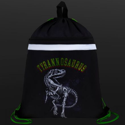Мешок для обуви BRAUBERG, с петлей, светоотражающая полоса, 2 отделения, 46х36 см, Tyrannosaur, 272399 Мешок для обуви BRAUBERG, с петлей, светоотражающая полоса, 2 отделения, 46х36 см, Tyrannosaur, 272399