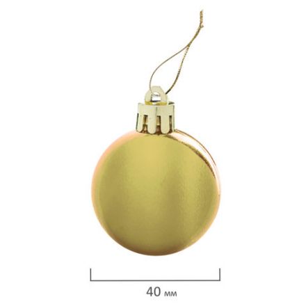 Шары ёлочные 12 шт., 4 см, "Solid Color", пластик, ЗОЛОТИСТЫЕ, глянец, ЗОЛОТАЯ СКАЗКА, 591124 Шары ёлочные 12 шт., 4 см, "Solid Color", пластик, ЗОЛОТИСТЫЕ, глянец, ЗОЛОТАЯ СКАЗКА, 591124