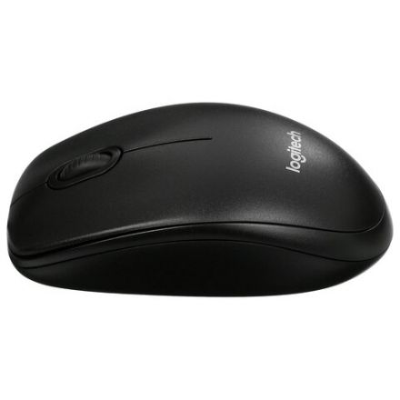 Мышь проводная LOGITECH B100, USB, 2 кнопки + 1 колесо-кнопка, оптическая, черная, 910-003357