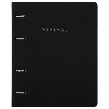Тетрадь на кольцах А5, 175х215 мм, 120 л., под кожу, BRAUBERG VISTA, "Minimal", черный, 405215 Тетрадь на кольцах А5, 175х215 мм, 120 л., под кожу, BRAUBERG VISTA, "Minimal", черный, 405215