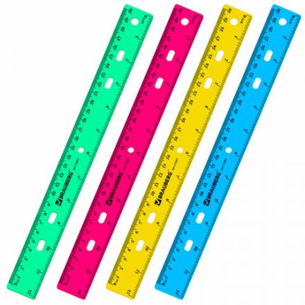 Линейка пластиковая 30 см, BRAUBERG "Crystal", тонированная, ассорти, 210291 Линейка пластиковая 30 см, BRAUBERG "Crystal", тонированная, ассорти, 210291