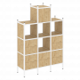 Loft Прямой стеллаж наборный VR.L-18 Тиквуд светлый/Белый металл 1278*446*1869