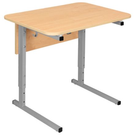 Стол-парта 1-местный, регулируемый угол, СУТ.54-01, 600х500х520-640 мм, рост 2-4, серый каркас, ЛДСП клён Стол-парта 1-местный, регулируемый угол, СУТ.54-01, 600х500х520-640 мм, рост 2-4, серый каркас, ЛДСП клён