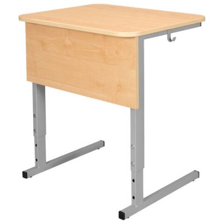 Стол-парта 1-местный, регулируемый угол, СУТ.54-01, 600х500х520-640 мм, рост 2-4, серый каркас, ЛДСП клён Стол-парта 1-местный, регулируемый угол, СУТ.54-01, 600х500х520-640 мм, рост 2-4, серый каркас, ЛДСП клён