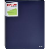 Папка файловая на 80 файлов Комус Шелк синяя Папка файловая на 80 файлов Комус Шелк синяя